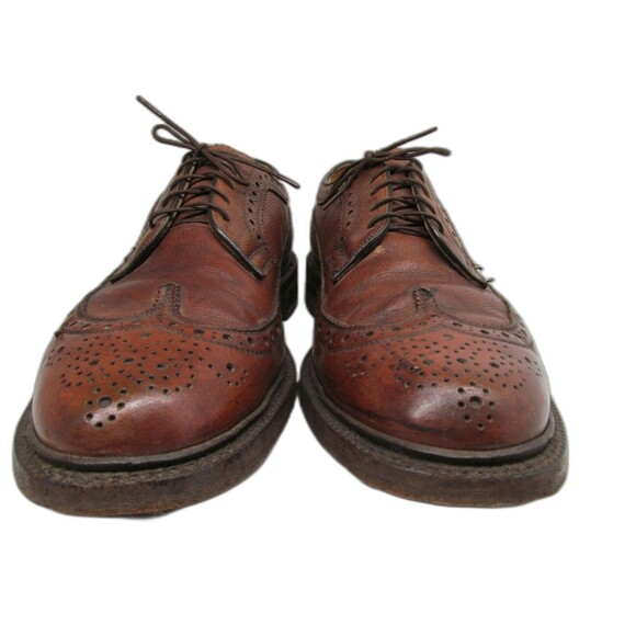 Nettleton Pebbled Leather Brogue Wingtip Derbys Mens Size US 9 - Picture 2 of 12